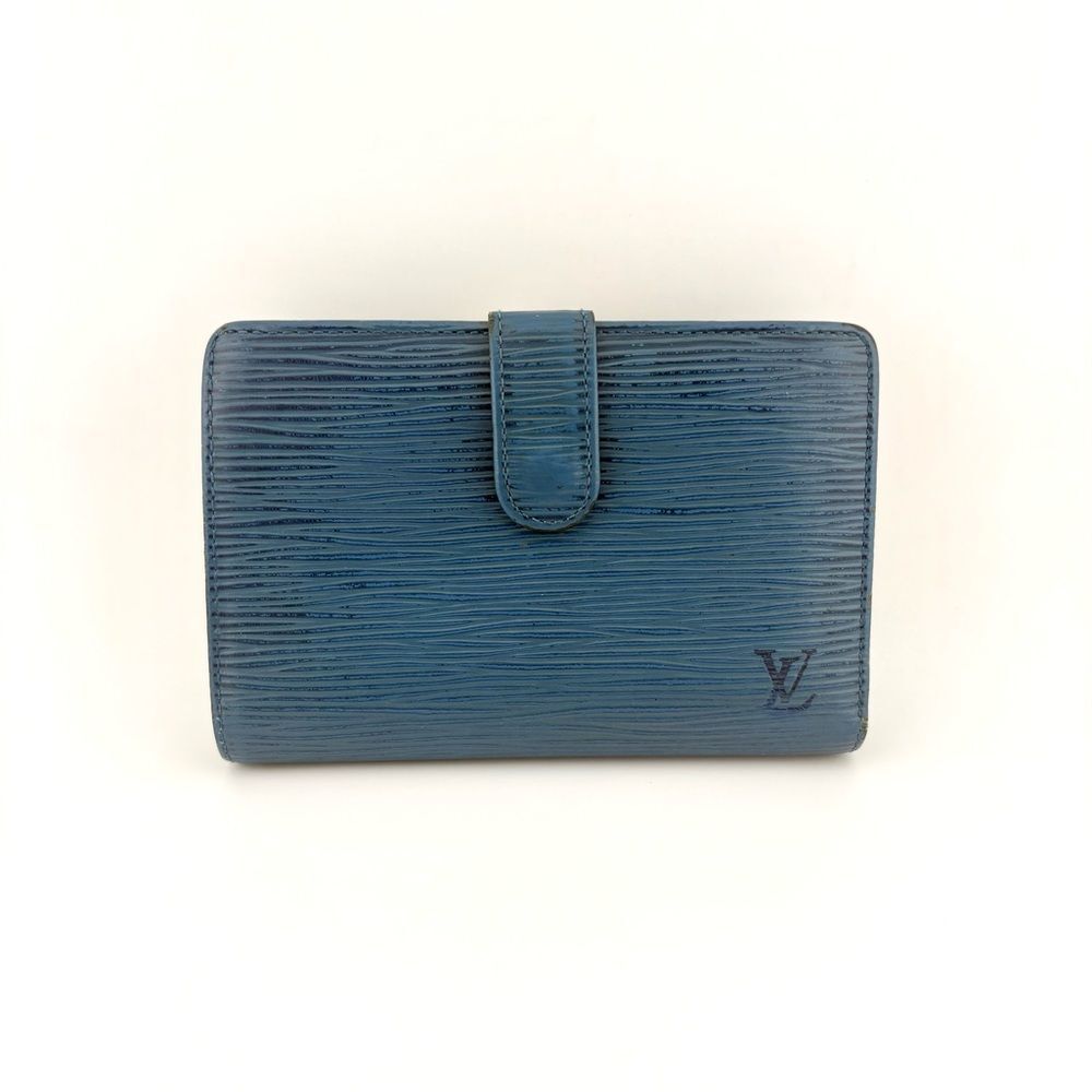 Louis Vuitton Blue Epi Leather Kisslock Wallet w/ Dust bag - Good Used Condition - Picture 3 of 11